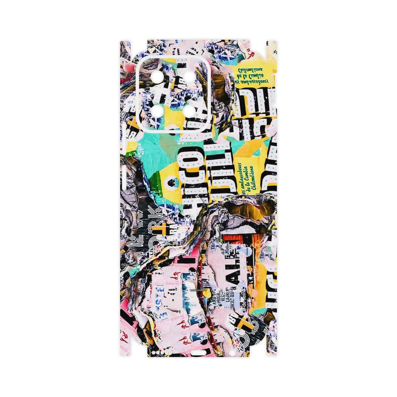 برچسب پوششی ماهوت مدل Collage of Teared Paper-FullSkin مناسب برای گوشی موبایل آنر X7c