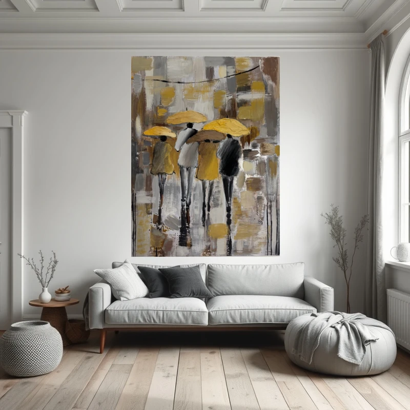 تابلو برجسته مدل شهر بارانی