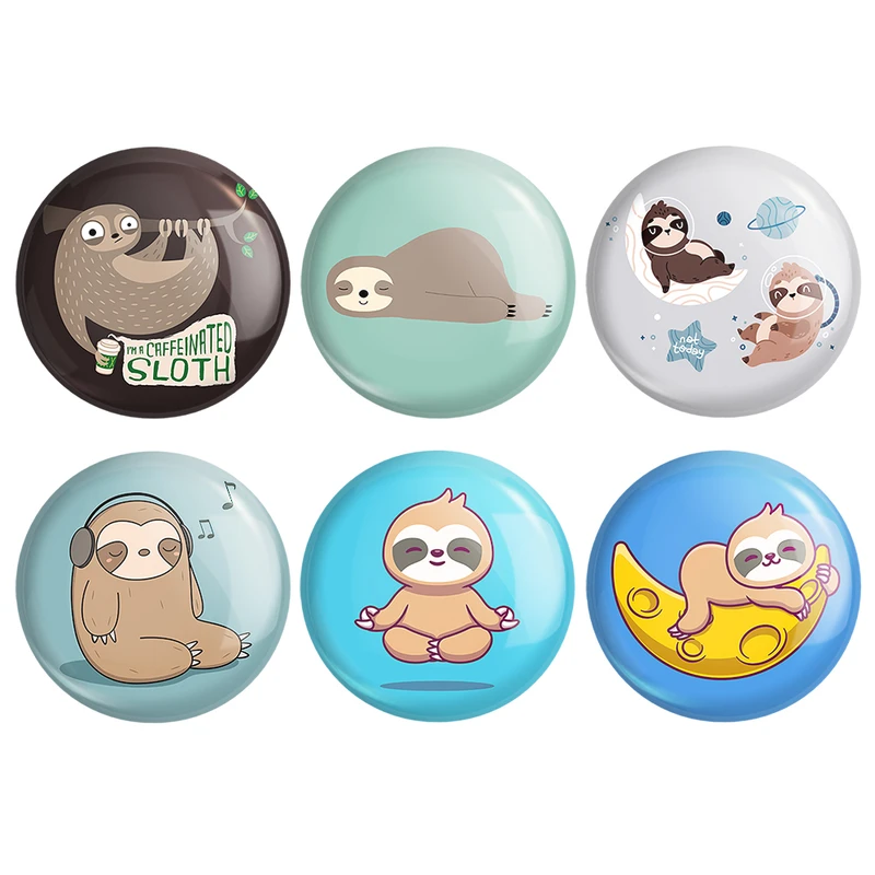 مگنت خندالو طرح تنبل Sloths کد 1683A مجموعه 6 عددی