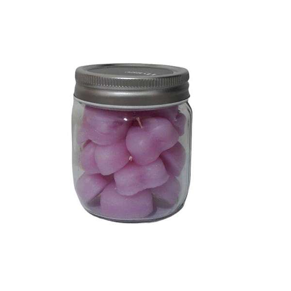 شمع دست ساز طرح قلبی مدلK67 بسته 18 عددی