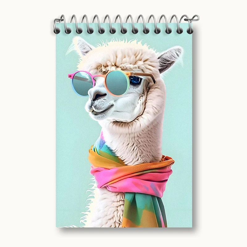 دفتر یادداشت 50 برگ خندالو طرح لاما کیوت کد N3866