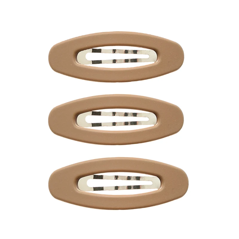 گیره مو زنانه مدل تق تقی روکش دار شمعی کد gh بسته 3 عددی