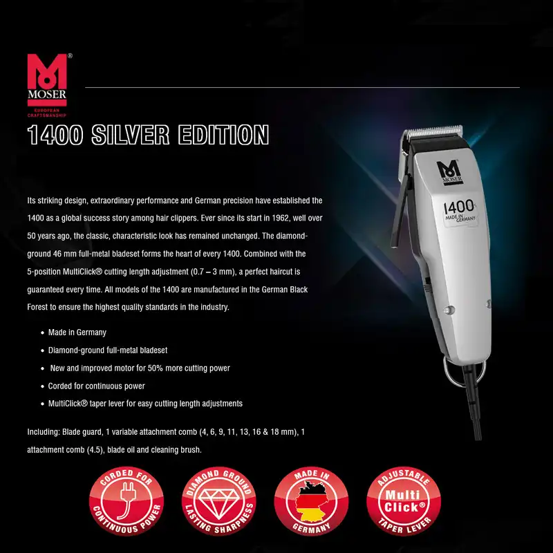 ماشین اصلاح موی سر و صورت موزر مدل TYPE 1400