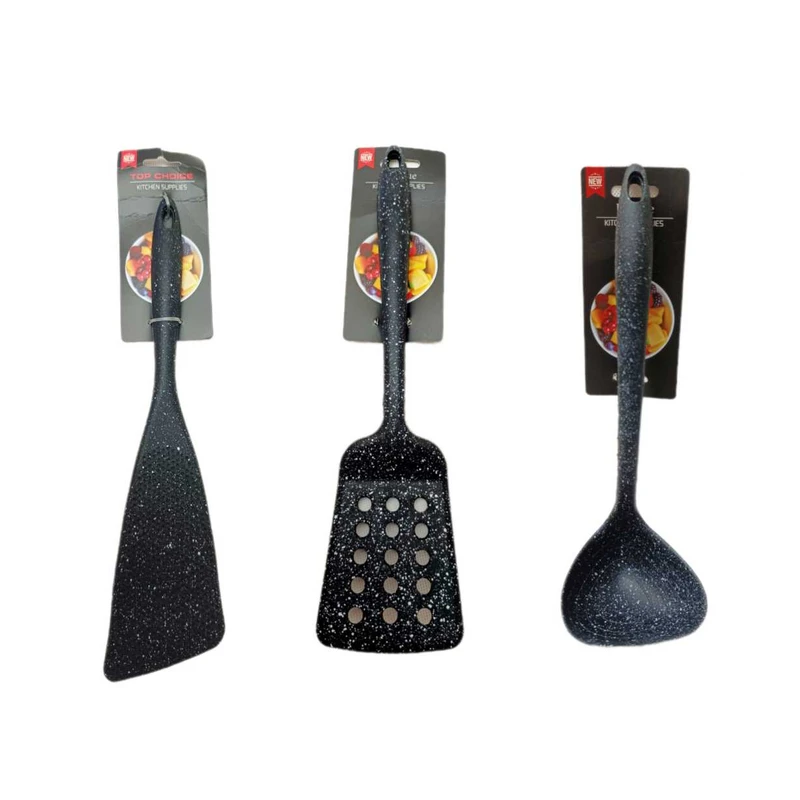 سرویس کفگیر و ملاقه 3 پارچه مدل سیلیکون کهکشانی 