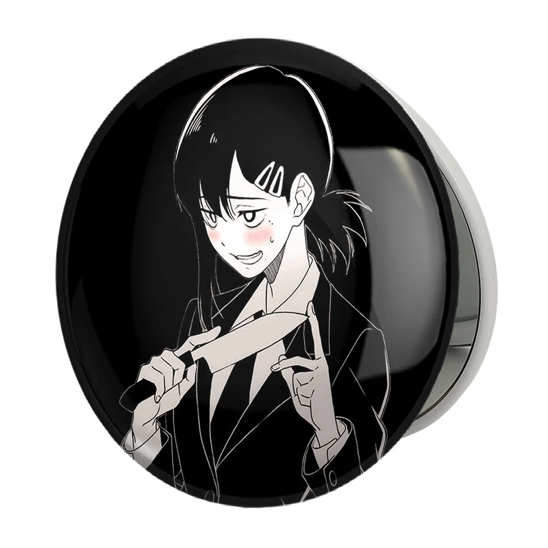 آینه جیبی خندالو طرح ریزه انیمه مرد اره ای Chainsaw Man مدل تاشو کد 17863 