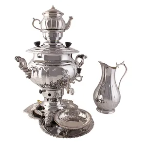 سرویس سماور گازی 5 پارچه مدل چتری کد 495 - ظرفیت 6 لیتر 