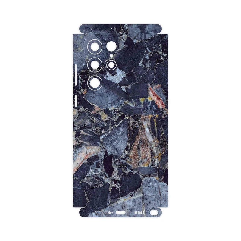 برچسب پوششی ماهوت مدل Broken black marble-FullSkin مناسب برای گوشی موبایل سامسونگ Galaxy S22 Ultra 5G