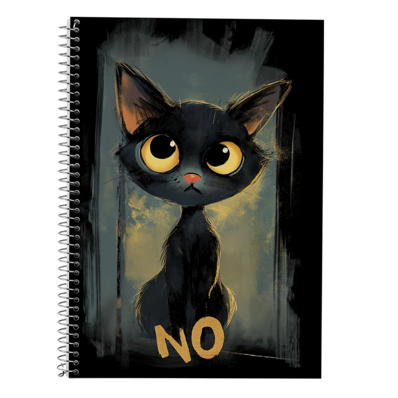 دفتر زبان 50 برگ مدوپد مدل سه خط طرح گربه کد DF14752