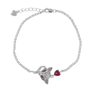 دستبند نقره زنانه گالری شمرون مدل روباه کد BNG450S0