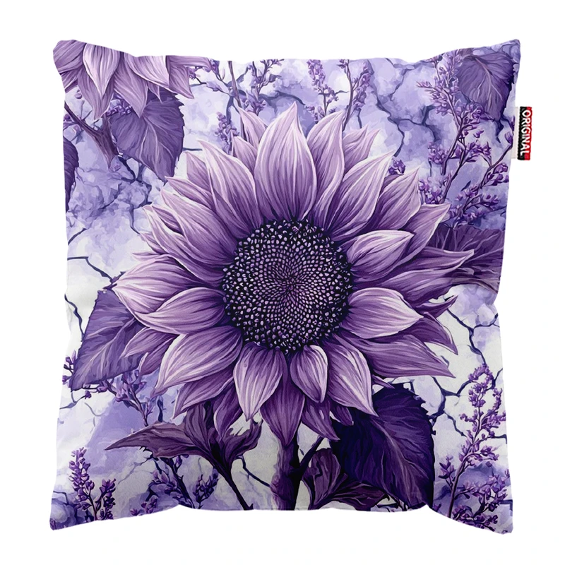 کوسن پاد آفرین مدل گل آفتابگردان کد PK402397 سایز 40*40 سانتی متر