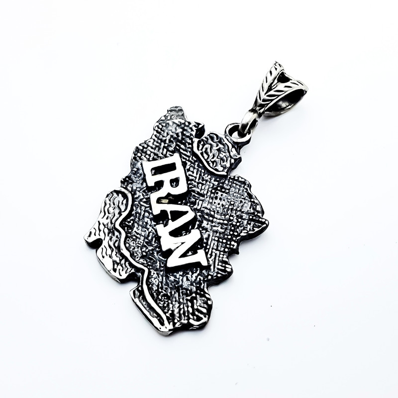 آویز گردنبند نقره مدل نقشه ایران VP4217