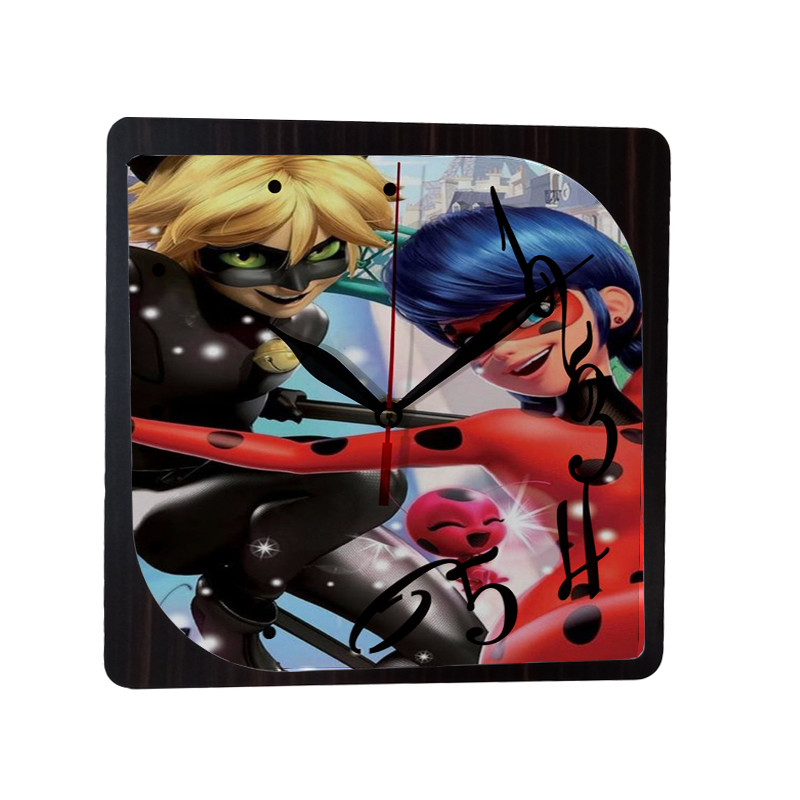 ساعت دیواری کودک طرح دختر کفشدوزکی کد tk103