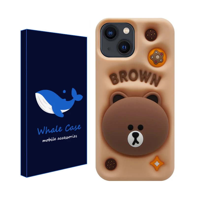 کاور وال کیس مدل Brown مناسب برای گوشی موبایل اپل iPhone 13 / 14 / 15