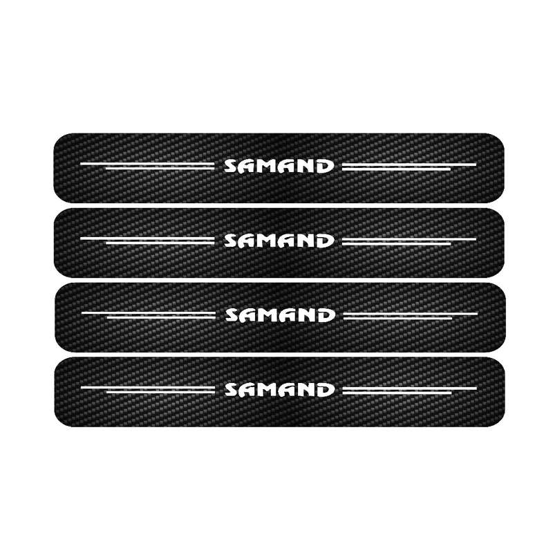 برچسب بدنه خودرو مدل پارکابی کربن کد SP143 مناسب برای سمند بسته 4 عددی