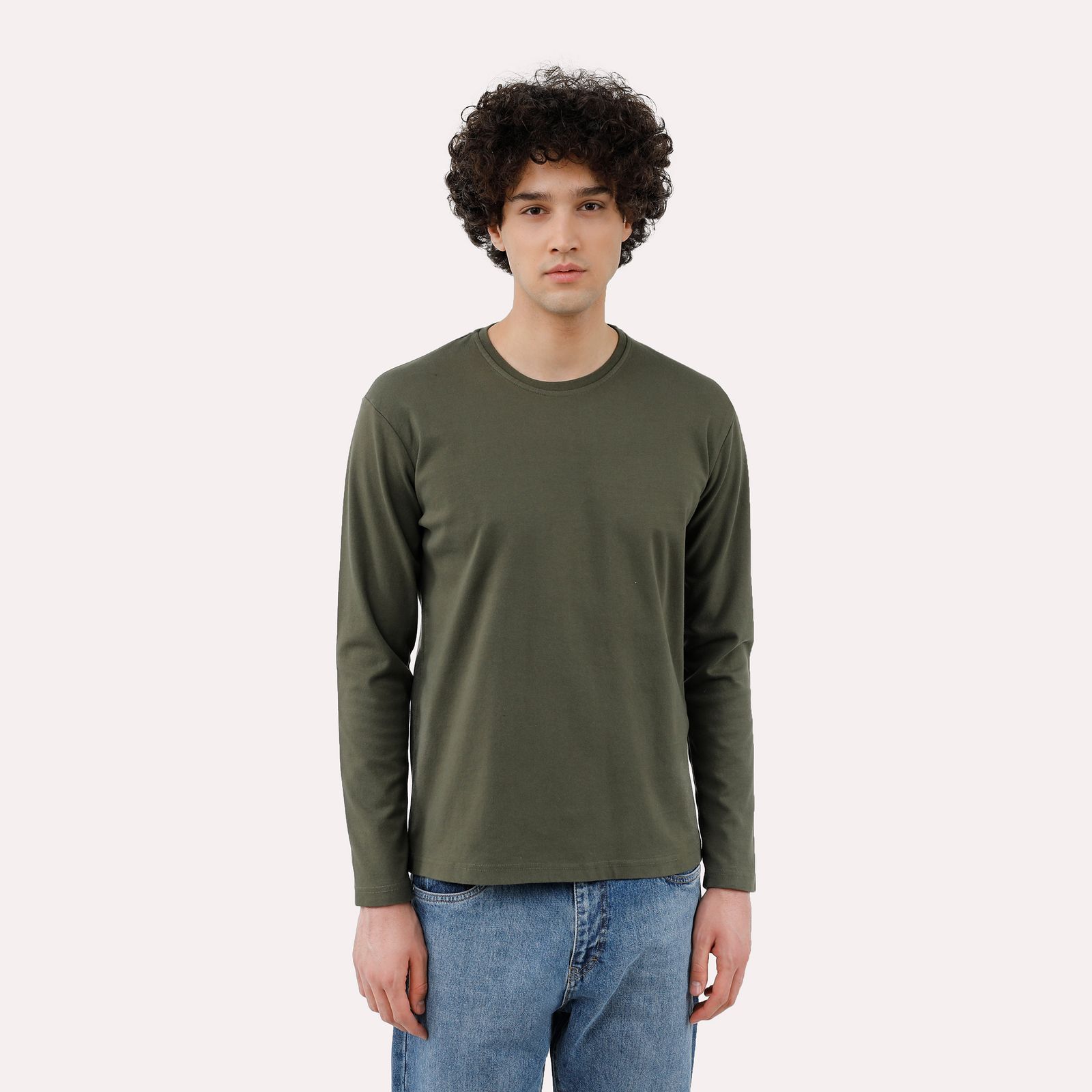 تی شرت آستین بلند مردانه پاتن جامه مدل 103621010356335 رنگ سبز