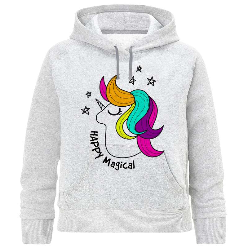 هودی دخترانه مدل تکشاخ W93