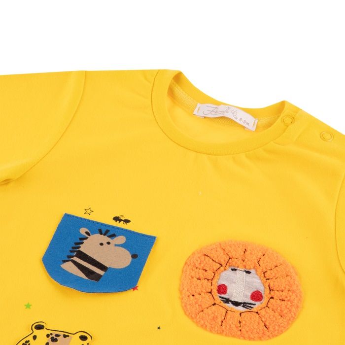 ست تی شرت و شلوارک نوزادی فیورلا مدل شیر و ببر 23038 -  - 4