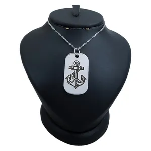 گردنبند نقره مردانه ترمه ۱ طرح لنگر کد mas 00624