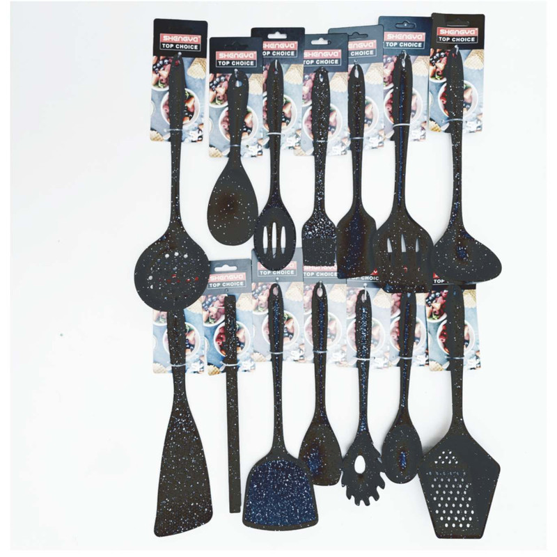 سرویس کفگیر و ملاقه 14 پارچه شنگیا مدل سیلیکون