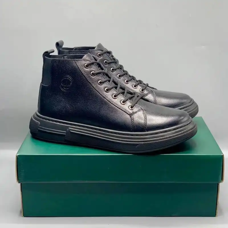 نیم بوت مردانه مدل چرم طبیعی  کد Sh-p4.mm رنگ مشکی