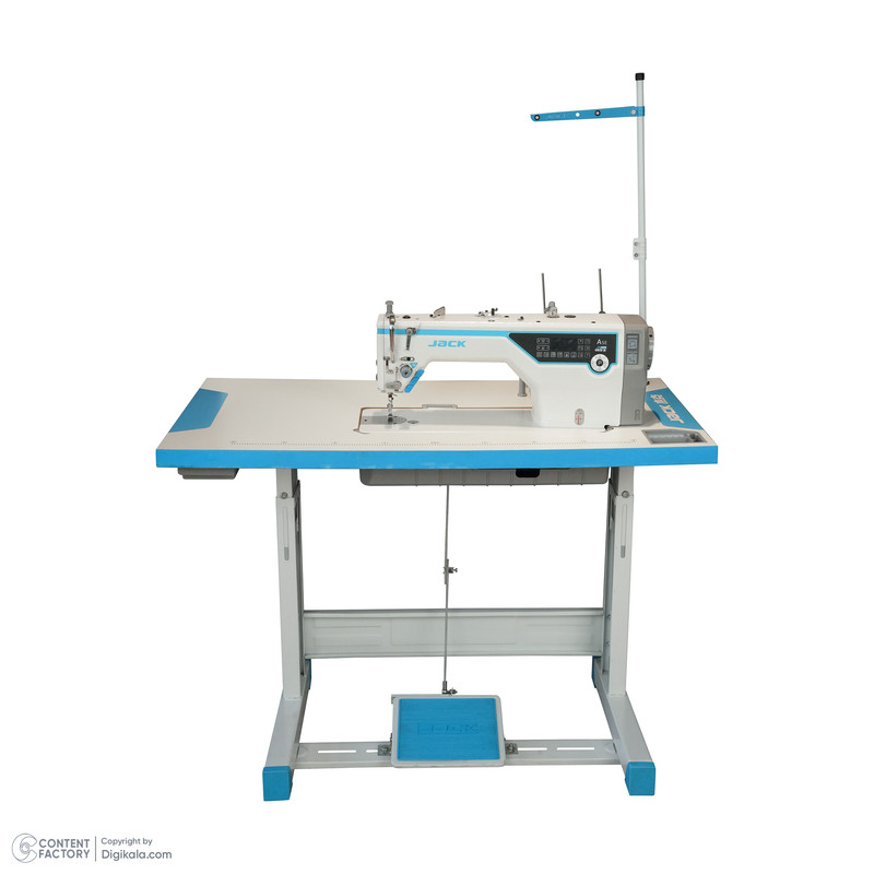 چرخ خیاطی صنعتی راسته دوز تمام اتوماتیک جک مدل A5E - به همراه میز و پایه