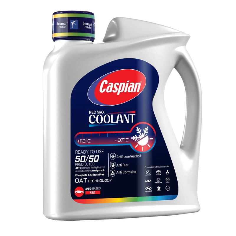 ضدیخ و ضدجوش 50 به 50 کاسپین مدل رد مکس کولانت حجم 3.7 لیتر	 