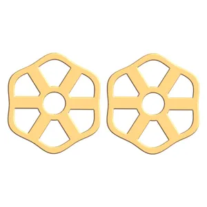 گوشواره طلا 18 عیار زنانه فرشته مدل اسلیمی WEL-000053