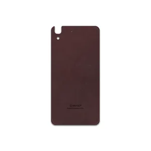 MAHOOT Matte-Dark-Brown-Leather Cover Sticker for Huawei Y6 2015