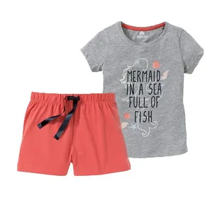 ست تی شرت و شلوارک دخترانه پیپرتس مدل پنبه ای کد  8324594