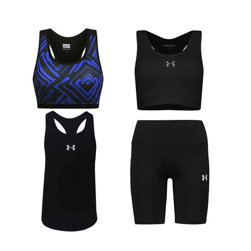 ست چهار تکه لباس ورزشی زنانه مدل 1801-1902-69-65