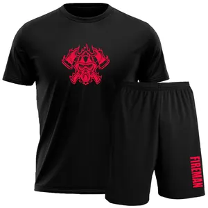 ست تی شرت و شلوارک مردانه مدل اتش نشان کد TSH041