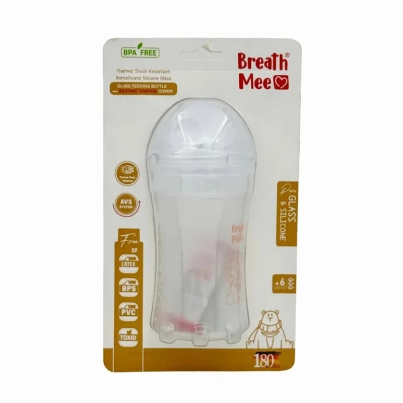 شیشه‌ شیر بریس می مدل +6 ماه کد BT13 ظرفیت 180 میلی‌لیتر