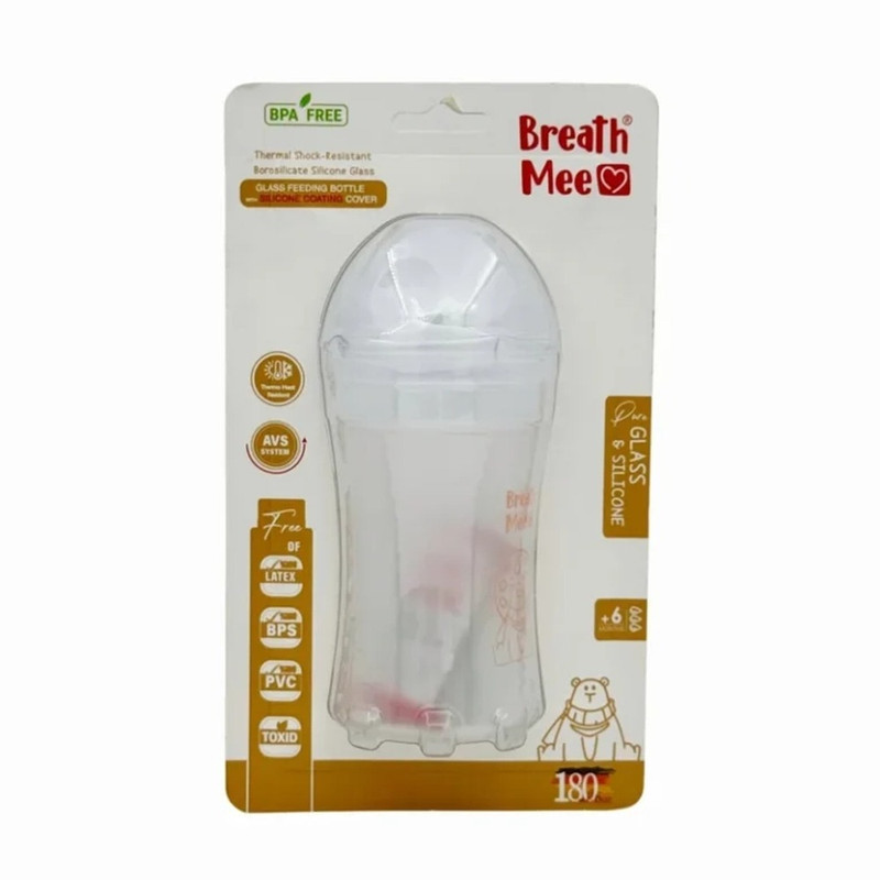 شیشه شیر بریس می مدل +6 ماه کد BT13 ظرفیت 180 میلی لیتر