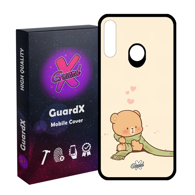 کاور گارد ایکس طرح خرس 1 مدل Glass10488 مناسب برای گوشی موبایل سامسونگ Galaxy A20s