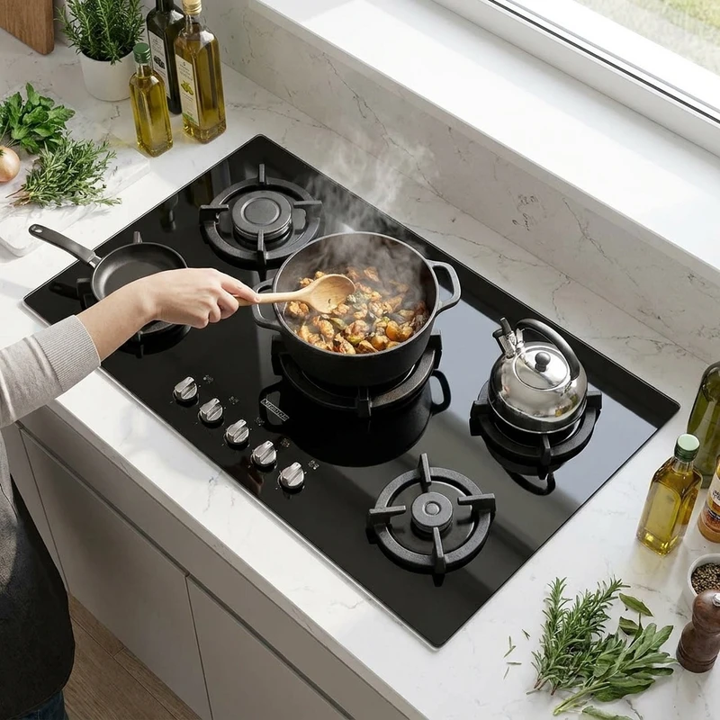 عکس شماره 2 : اجاق گاز صفحه ای استیل البرز مدل g-5954i