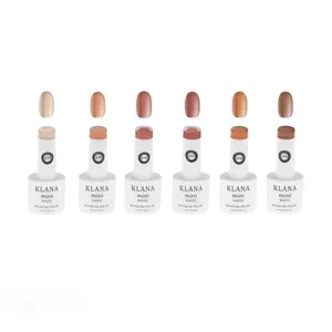 لاک ژل براق ناخن کلانا مدل گل اقاقیا مجموعه 6 عددی