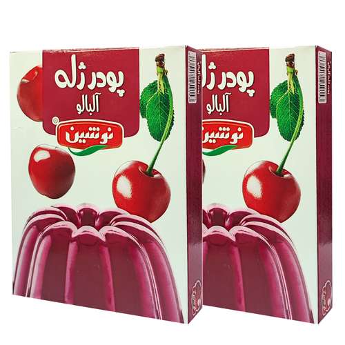 پودر ژله آلبالو نوشین - 100 گرم مجموعه 2 عددی