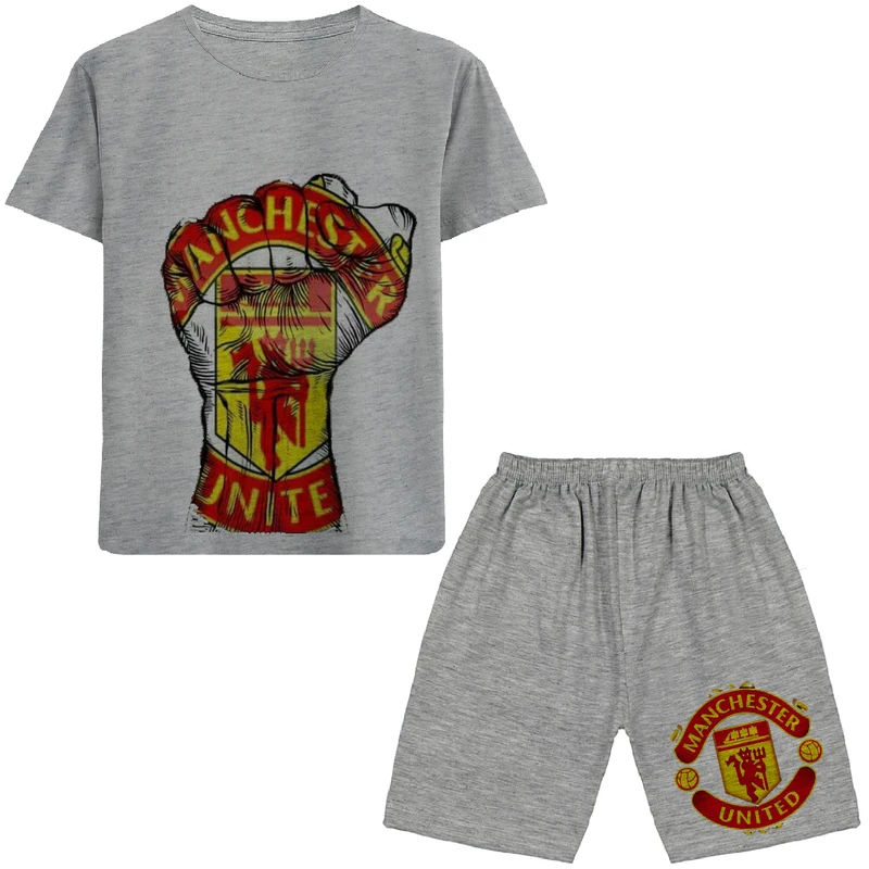 ست تی شرت و شلوارک پسرانه مدل منچستر کد N136