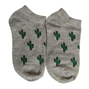 جوراب مدل بدون ساق طرح کاکتوس