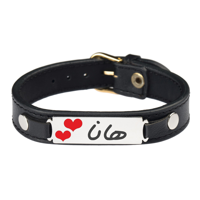 دستبند زنانه گیلواره زراوشان مدل چرم طبیعی اسم هانا کد CLK 260