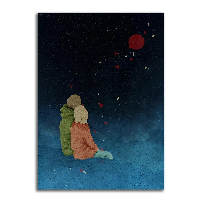 تابلو شاسی مدل  نقاشی مدرن تلفیقی عاشقانه کد 02132