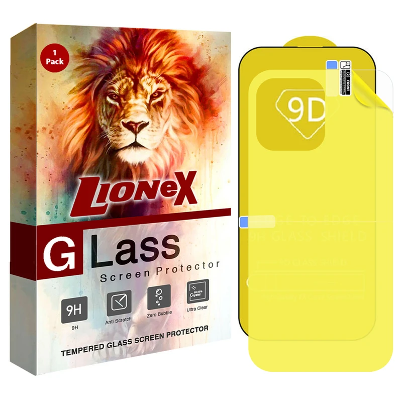 محافظ صفحه نمایش لایونکس مدل 2FN_14 مناسب برای گوشی موبایل اپل iPhone 14 Pro Max به همراه محافظ پشت گوشی