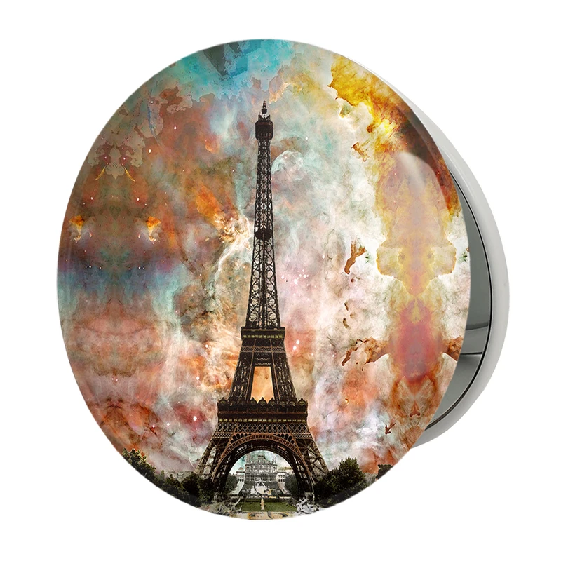 آینه جیبی خندالو طرح برج ایفل مدل تاشو کد 20752 