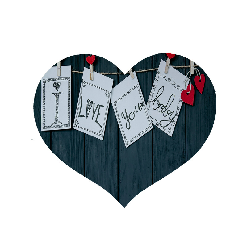 پادری مدل قلب طرح Love کد 6252 سایز 90x90 سانتی متر 