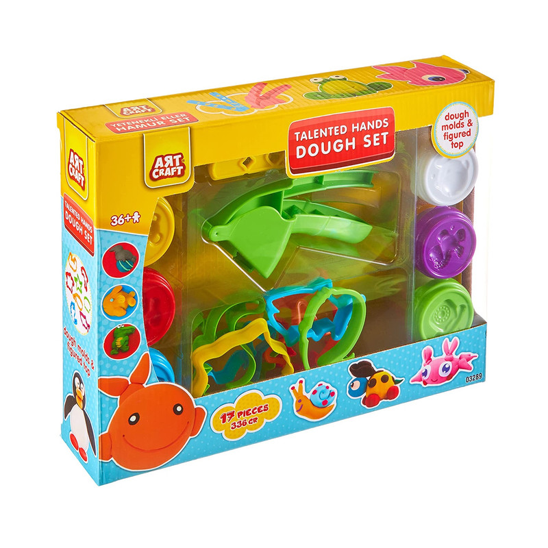 خمیر بازی مدل Talented Hands Dough Set کد 03289 مجموعه 17 عددی