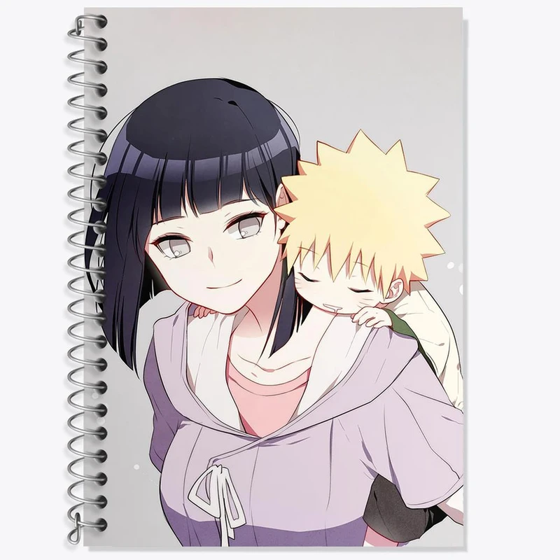دفتر زبان 50 برگ خندالو مدل سه خط طرح ناروتو و هیناتا انیمه بوروتو Boruto کد 13126