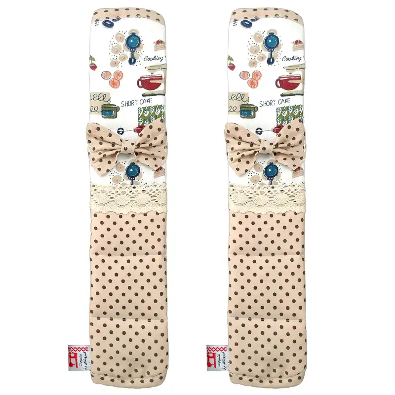 دستگیره یخچال منسوجات خسروشاهی برتر مدل ترکیبی طرح آلفا کد YAKH11 بسته 2 عددی