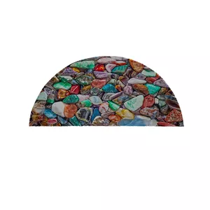 پادری مدل نیم دایره طرح سنگهای رنگی کد 5243 سایز 90×45 سانتی متر