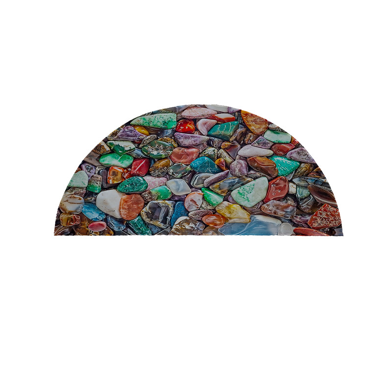 پادری مدل نیم دایره طرح سنگهای رنگی کد 5243 سایز 90×45 سانتی متر