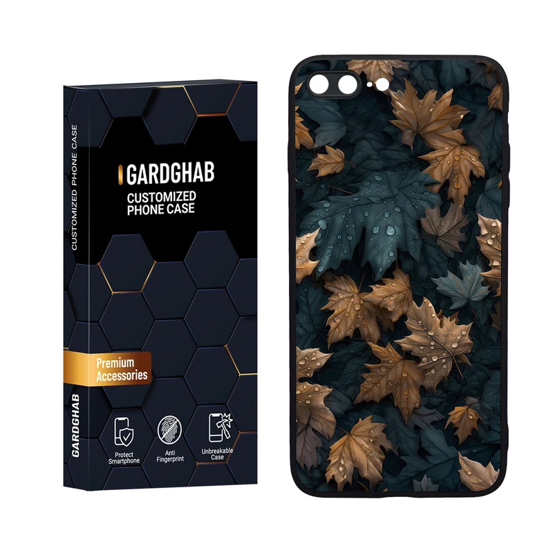 کاور گارد قاب مدل دورژله ای برگ مناسب برای گوشی موبایل اپل iPhone 7 Plus / 8 plus